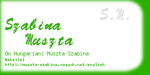 szabina muszta business card